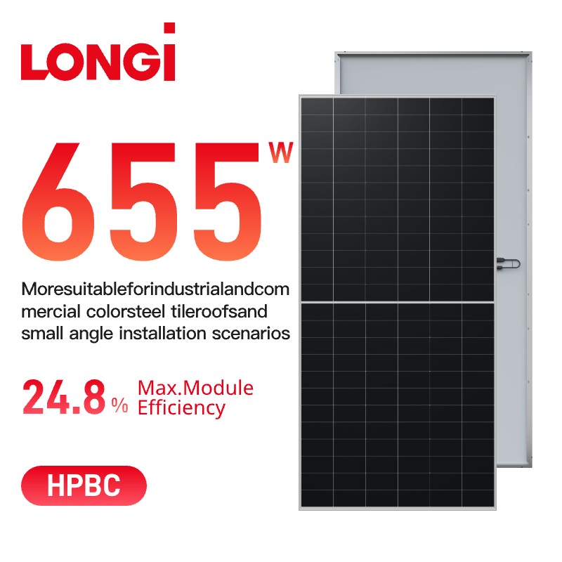 Panel Surya LONGi Himo X10 Monofacial 640-670w LR7-72HVHF