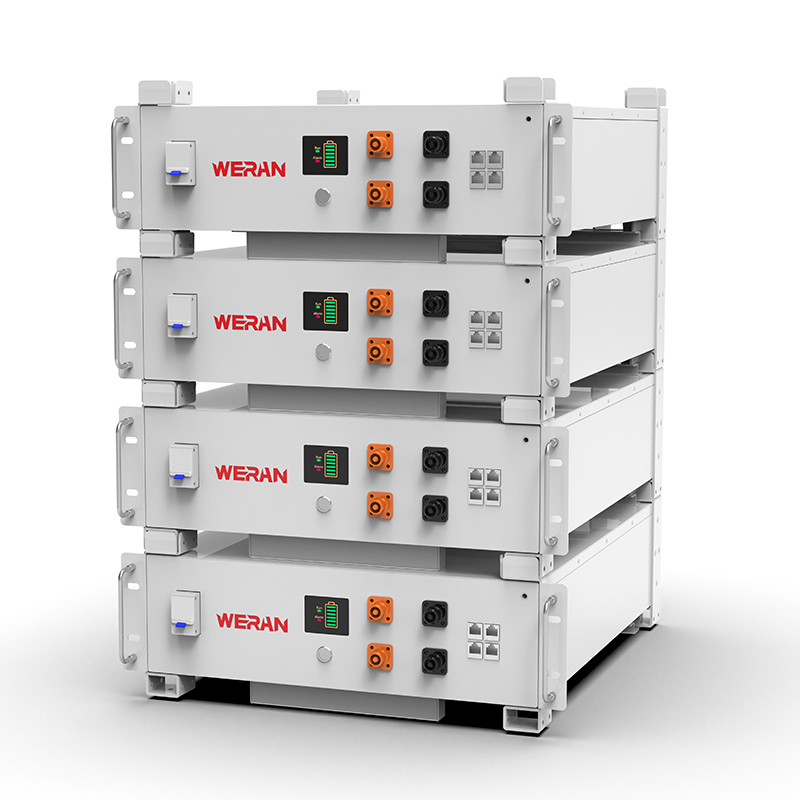 WERAN WRL-48100RW 51.2V 100Ah LiFePO4 Baterai Rak (5.12kWh) – 8000 Siklus, CAN/RS485, Home ESS yang Dapat Ditumpuk