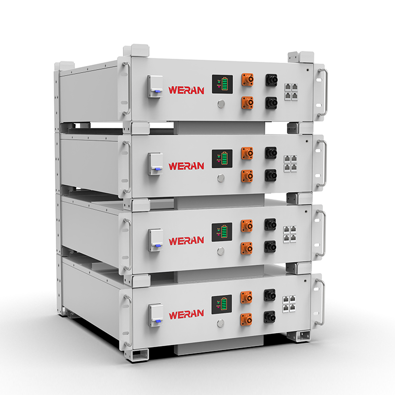 WERAN WRL-48100RW 51.2V 100Ah LiFePO4 Baterai Rak (5.12kWh) – 8000 Siklus, CAN/RS485, Home ESS yang Dapat Ditumpuk