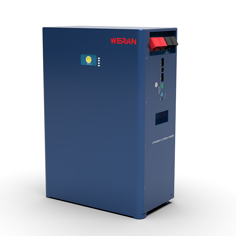 WERAN WRL-48100WB 51.2V 100Ah Baterai LiFePO4 yang Dipasang di Dinding (5.12kWh) – IP65, 6000 Siklus, Penyimpanan Tenaga Surya Rumah Luar Ruangan
