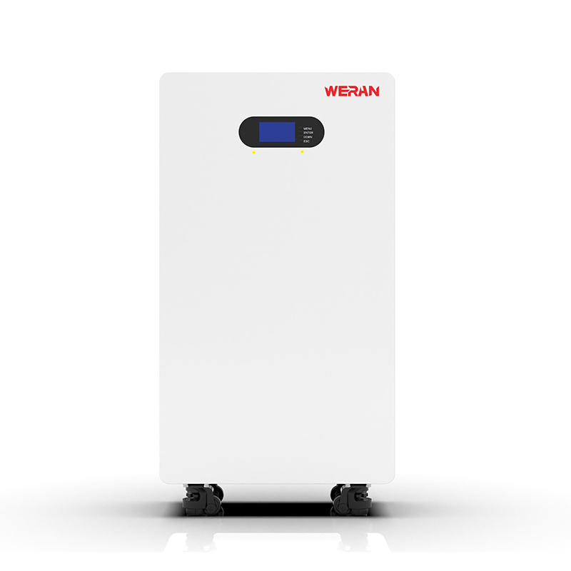 Baterai LiFePO4 WERAN WRL-48200UW 51.2V 200Ah (10.24kWh) – Pemasangan Beroda / Dinding IP65, Penyimpanan Tenaga Surya 48V yang Dapat Ditumpuk