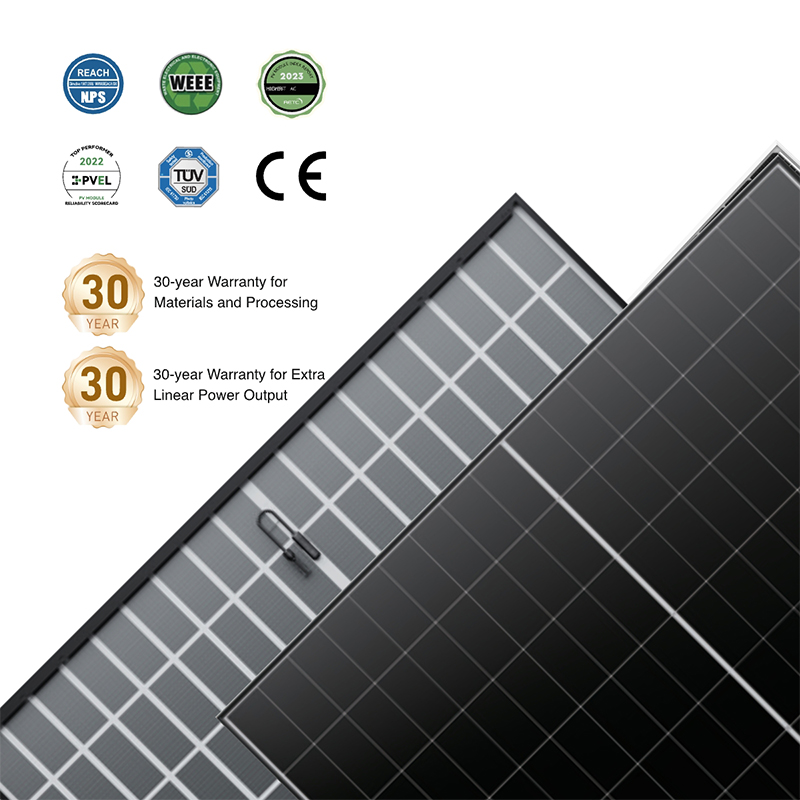 WERAN EcoLife 480-490W Panel Surya BC Kaca Ganda LR7-54HJD Modul PV Perumahan Kelas Atas