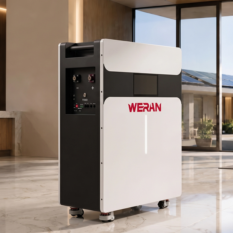 WERAN 51.2V 314Ah 16kWh Paket Baterai LiFePO4 Tipe Roller untuk Penyimpanan Energi Rumah